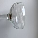 Set of 5 champagne glasses in crystal engraved 50s