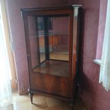 Louis XVI style mahogany display cabinet with one door
