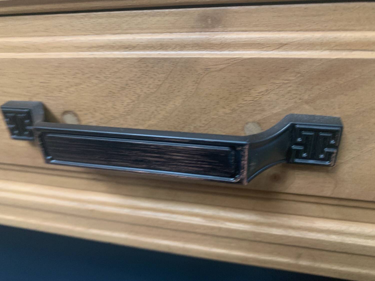 Walnut and black sideboard