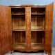 Louis XV cabinet curved in precious wood marquetry around 1900-1930