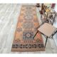 1970s Turkish orange wool runner rug 95x319