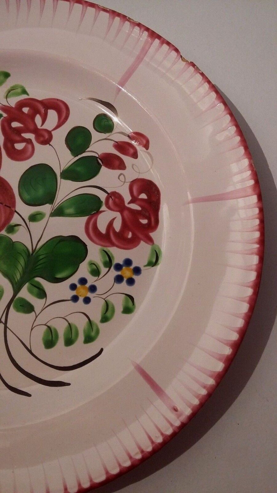 Plate earthenware of the East Strasbourg or Lunéville XIXth