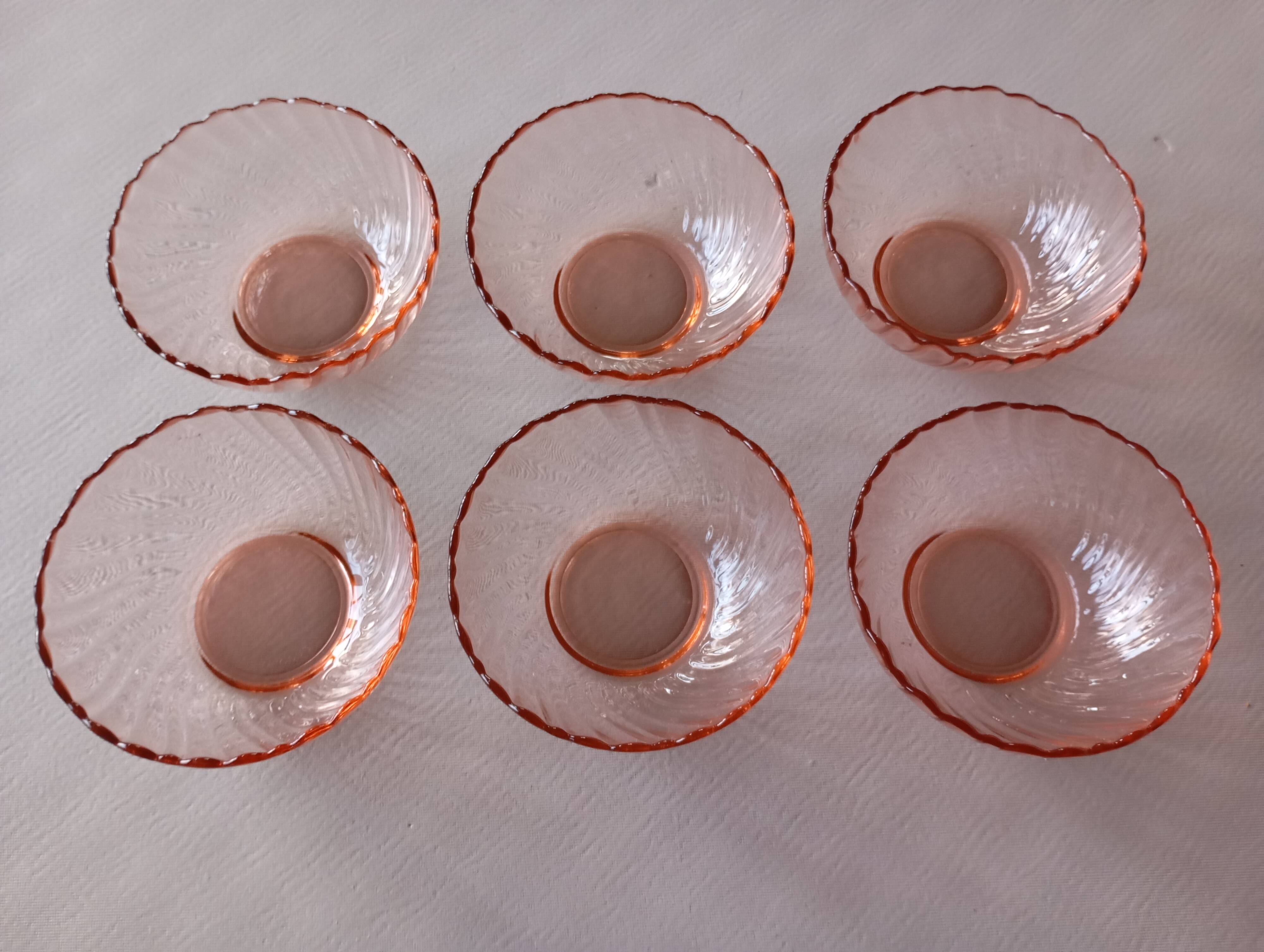 6 Rosaline Arcoroc bowls