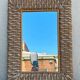 Large Mirror with Rattan Frame, 70 cm x 51 cm
