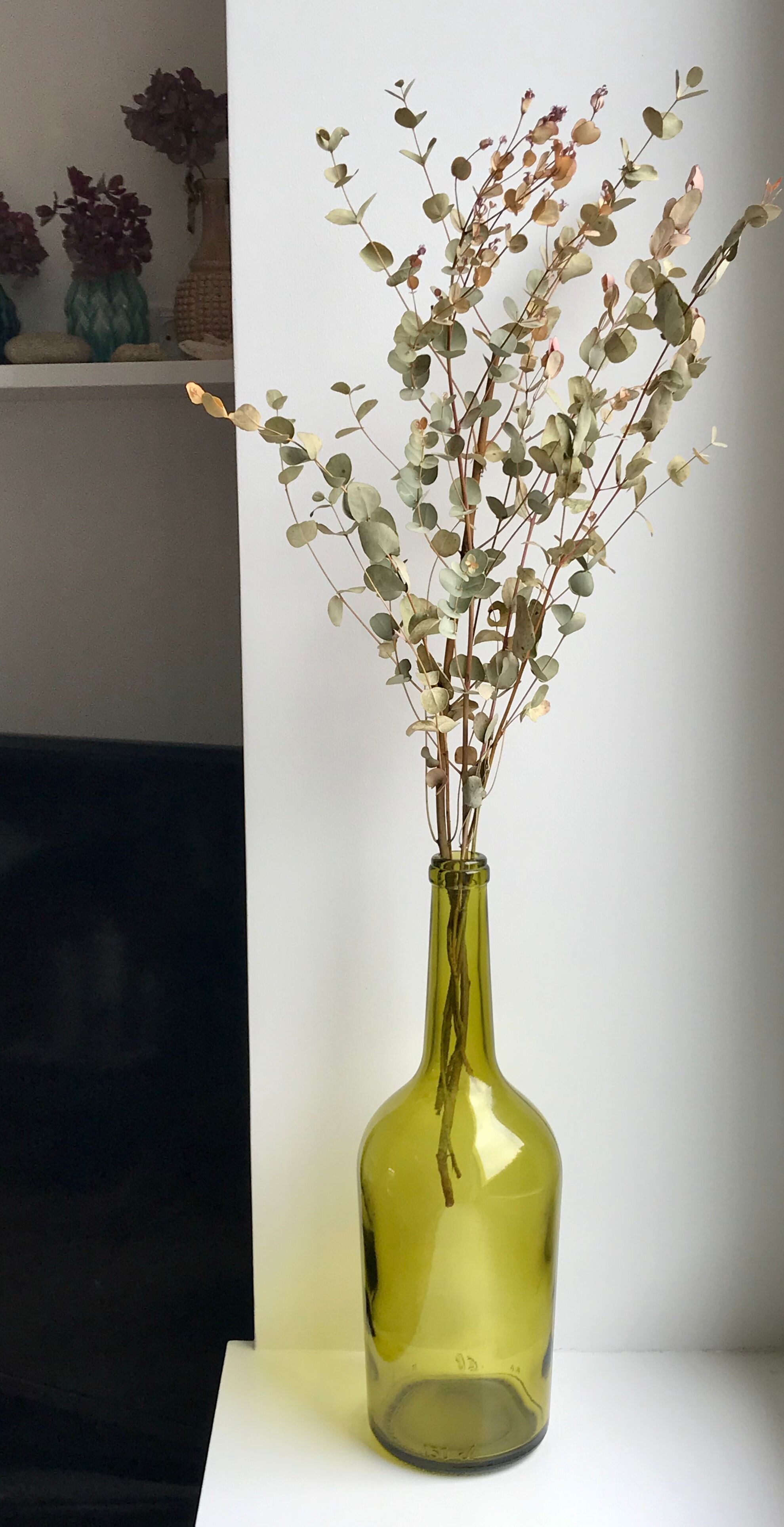 Old bottle in green glass 30s