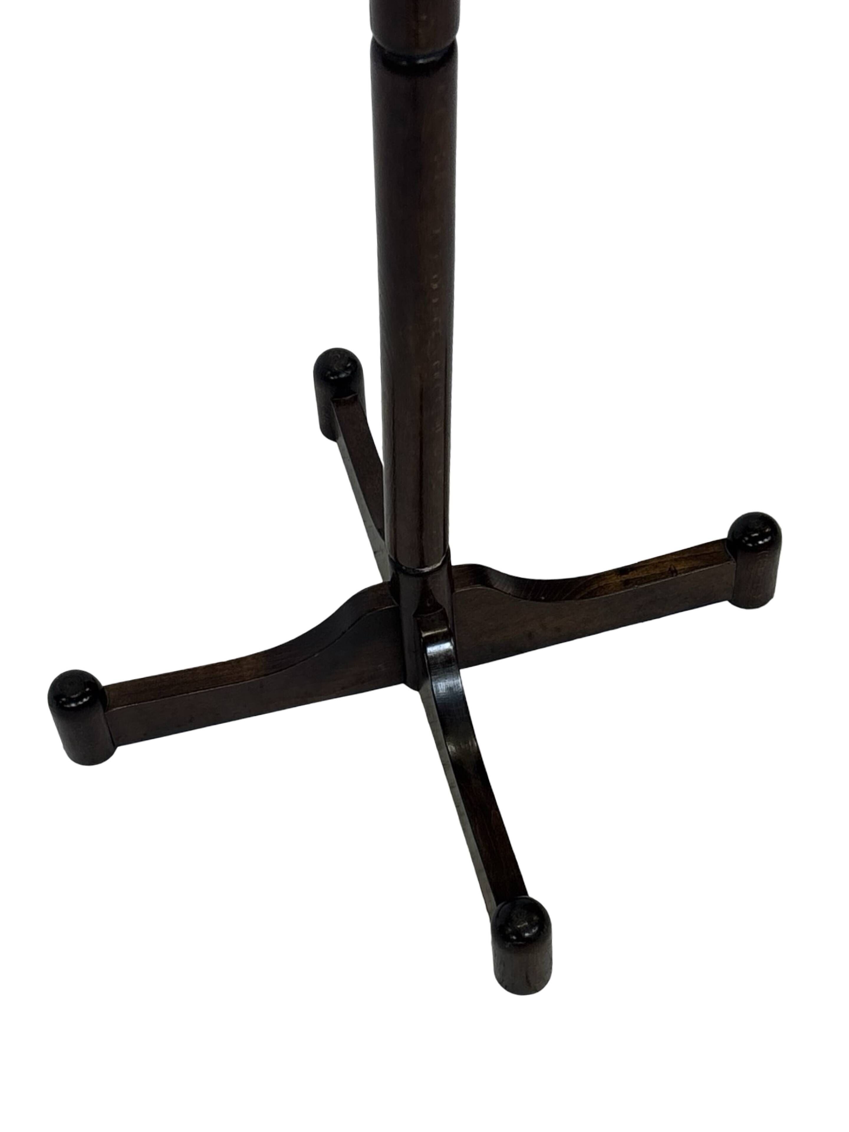 Vintage Wooden Sputnik Design Freestanding Coat Rack, 1970s, Brown