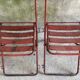 Pair of metal folding chairs Drancy - vintage 1950s