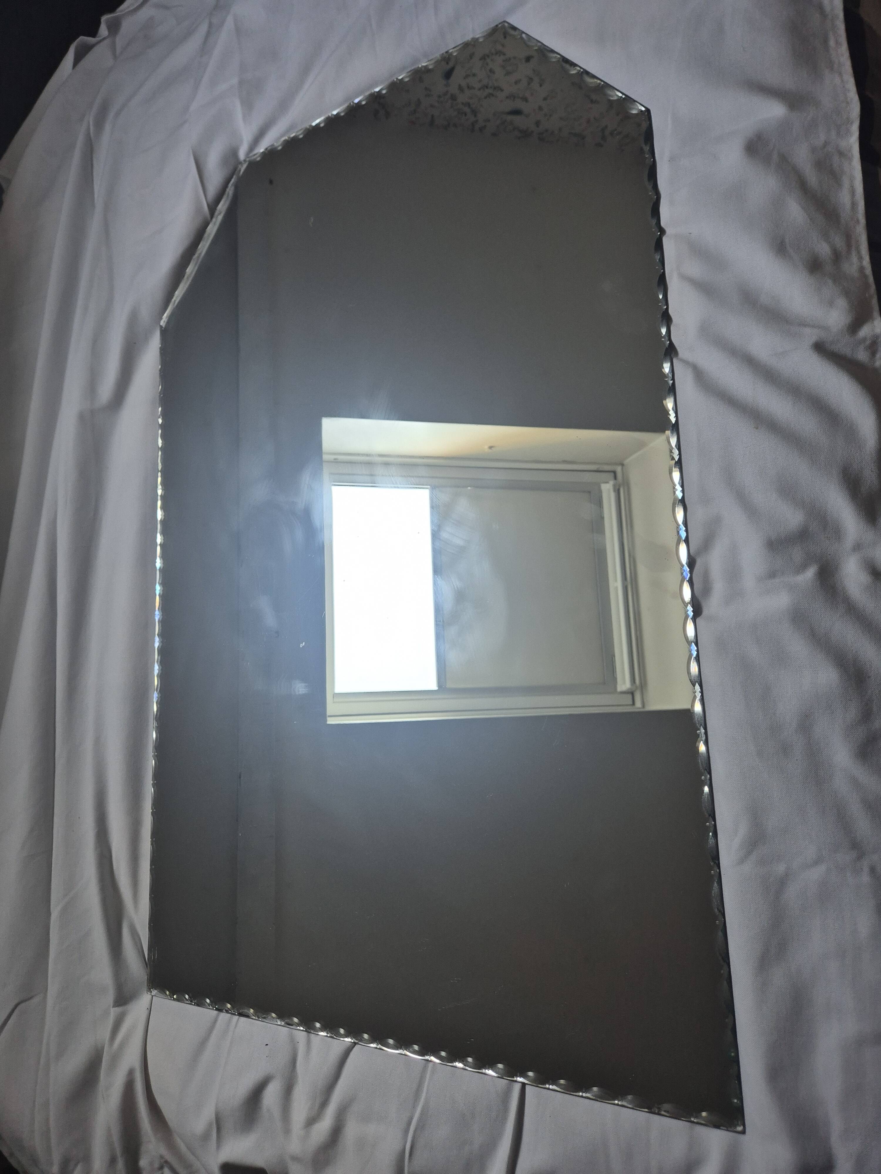 Rare Grand Mirror Vintage 1950 ✨ – Bevelled Edges – 105x69 cm