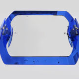 Veca cobalt blue mirror with 2 shades Veca, Italy, 70s, 71x63 cm