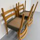 Set of 4 beech chairs designed by Niels Otto Møller, solid vintage beech