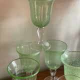 6 large Biot glasses