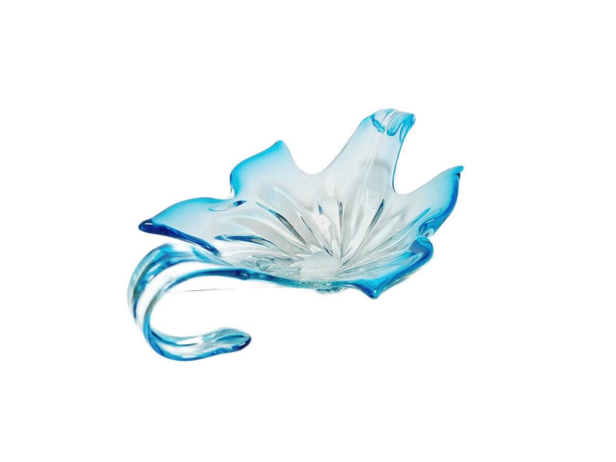 Postmodern Sommerso Murano glass fruit bowl from Mandruzzato, Italy, 1950