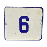 Number 6 vintage enamel house numbers made in europe house number room hotel