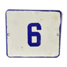 Number 6 vintage enamel house numbers made in europe house number room hotel