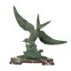 Sculpture Art Déco Goéland sur Socle en Marbre Patine Bronze 51 cm