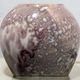 Small vase in Limoges porcelain – speckled purple decoration – Painted by Ma