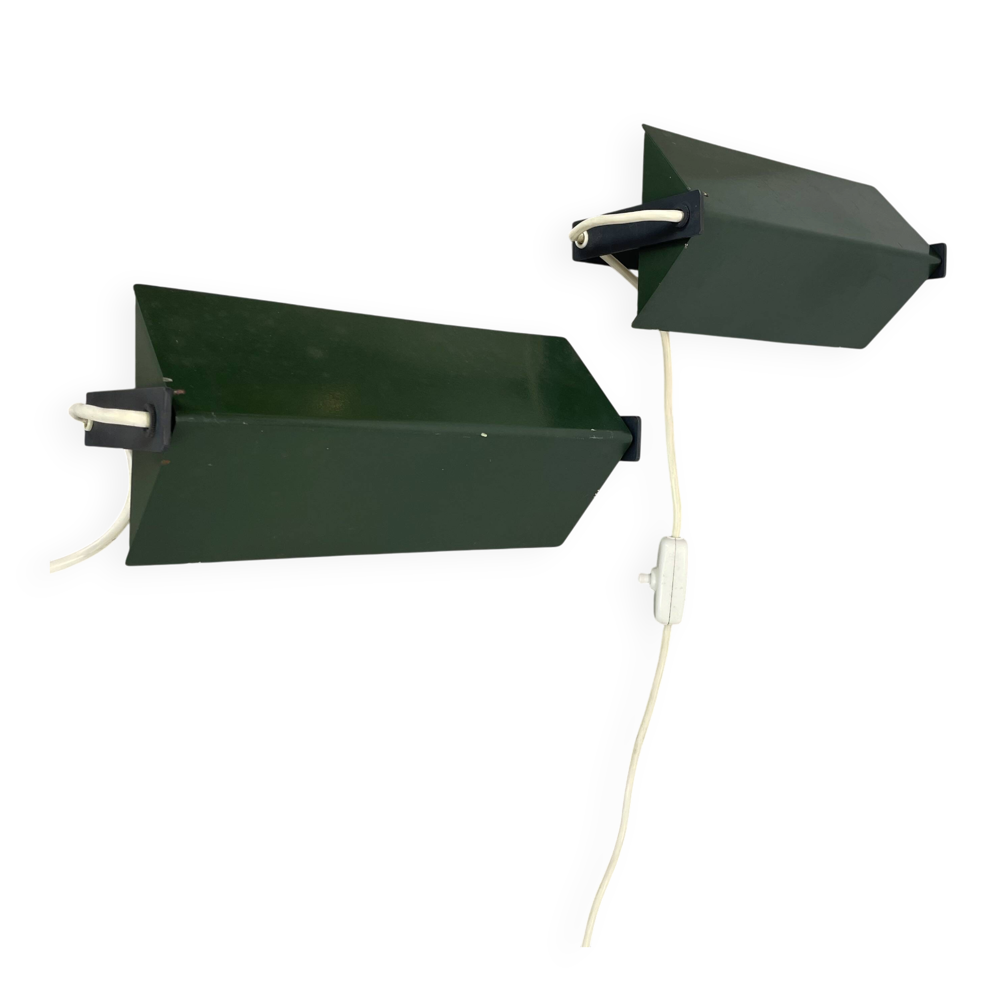 set of 2 cubic Charlotte Perriand LES ARCS Style Wall Lights, FRANCE 1960s