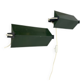 set of 2 cubic Charlotte Perriand LES ARCS Style Wall Lights, FRANCE 1960s
