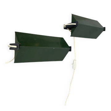 set of 2 cubic Charlotte Perriand LES ARCS Style Wall Lights, FRANCE 1960s