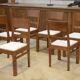 Ensemble de 6 chaises brutalistes 1960’s