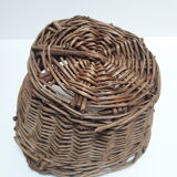 Panier osier tressé rond anses
