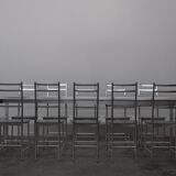 Bagutta Table and Aluminum Chairs by Opera Design for Ycami, 1980s, Set of 13