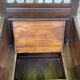 19th-century solid wood cathedral armchair