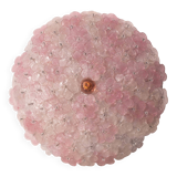 Charming Large Size Murano Ceiling Light Pink Flower by Seguso for Venini,