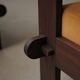 Pair of architect's armchairs in solid wood, France, circa 1970.