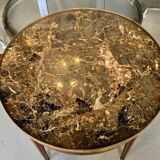 Table bouillotte Louis XVI marbre