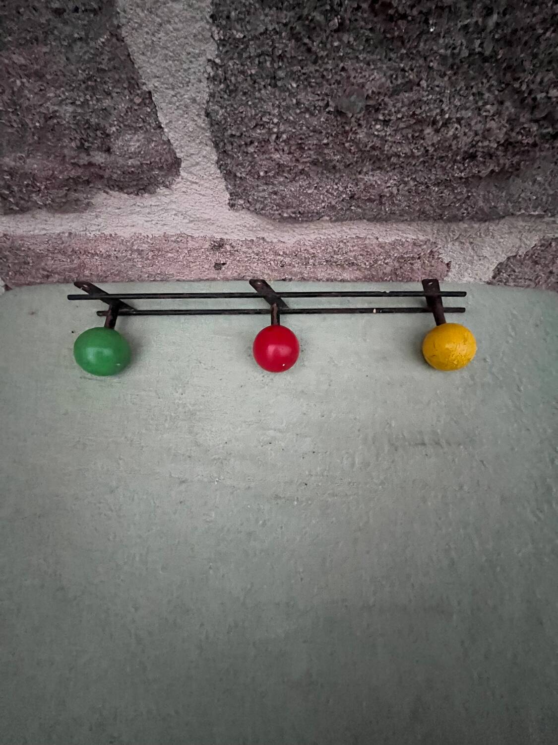 Multicolored coat rack