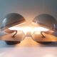 Pair of Guzzini wall sconces - "Bugia" Giuseppe Cormio
