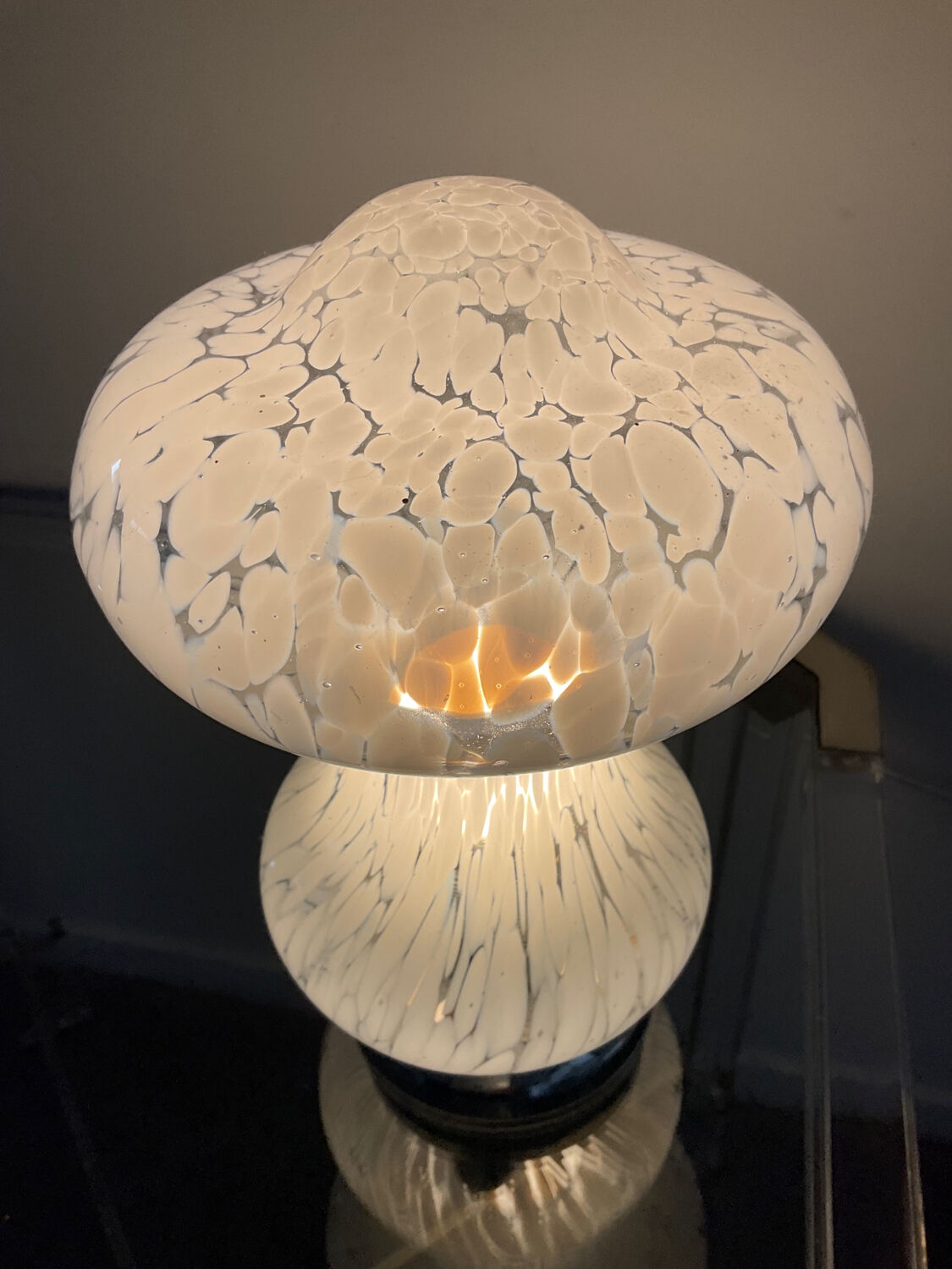 Peill & Putzler mushroom lamp in Murano glass from the 70s