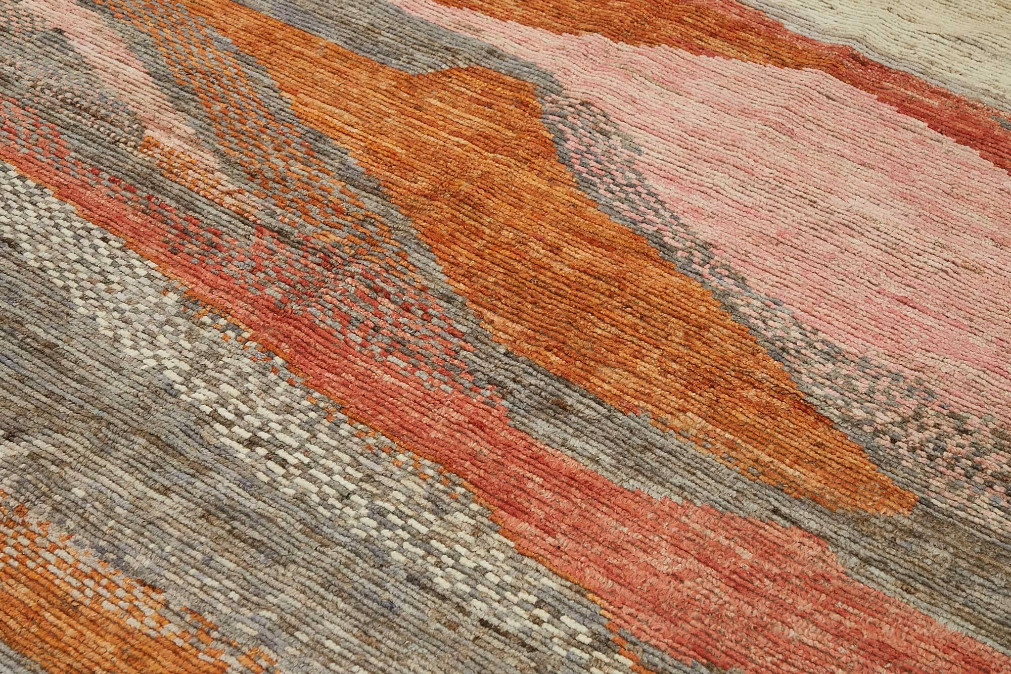 Handwoven Turkish Rustic 245 cm x 337 cm Multicolor Wool Carpet