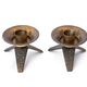 Pair of vintage candle holders, brass candle holders, candle holders, tripod legs, candelabra, floral pattern