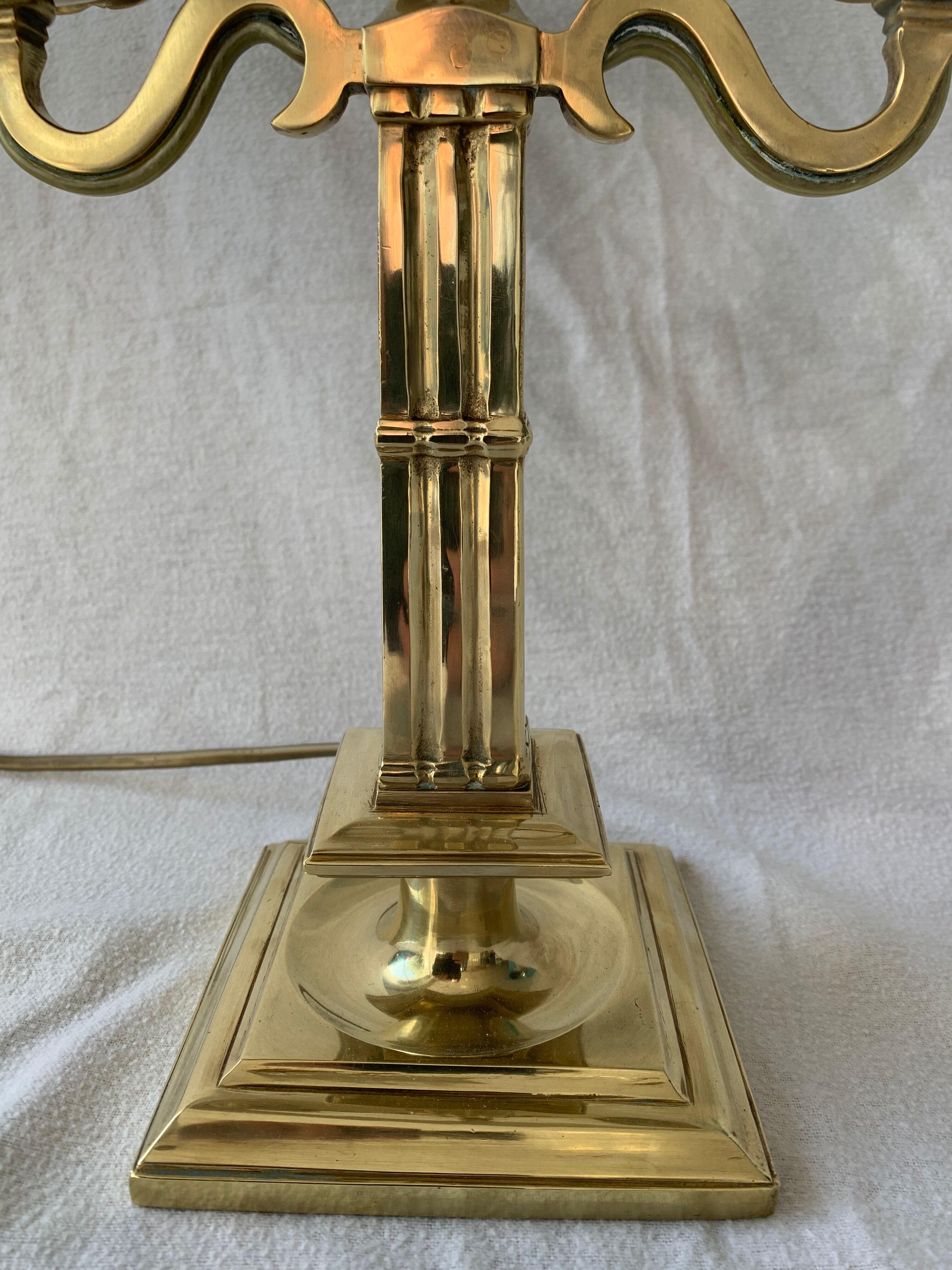 Lucien Gau's gilded bronze water bottle lamp Directoire style, 20th century