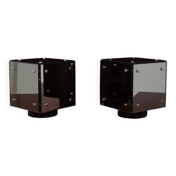 Lampes de table en verre Prisma et miroir Studio A.R.D.I.T.I. pour Sormani