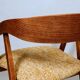 Vintage dining chairs oak wood yellow mellow Boho upholstery
