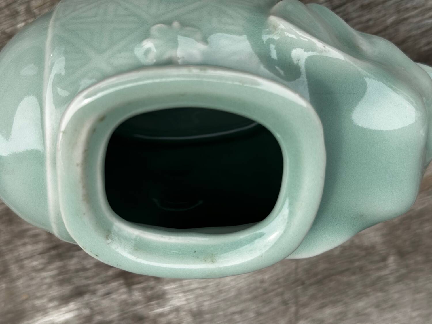 Vintage Chinese Porcelain Teapot - Elephant and Girl on Lid