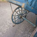 Charrette ancienne patine bleue