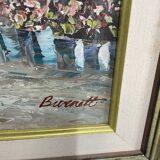 Tableau ville ancienne signé Burnett