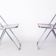 Pair of Vintage Castelli Plia Folding Chairs, 1970s Italy, Original Design