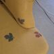 Pair of light mustard yellow English armchairs