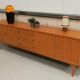 Mid-century vintage enfilade lowboard wall cabinet