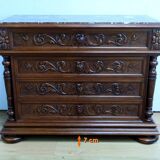 Walnut Commode by P. Guinand-Leglas, Renaissance style – 1920