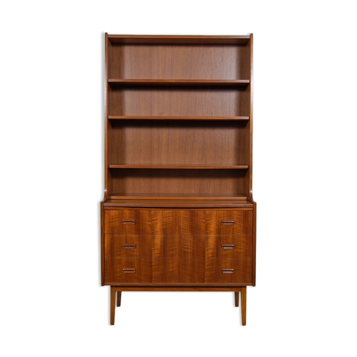 Mid-century teak shelf with pull-out top, 1960s