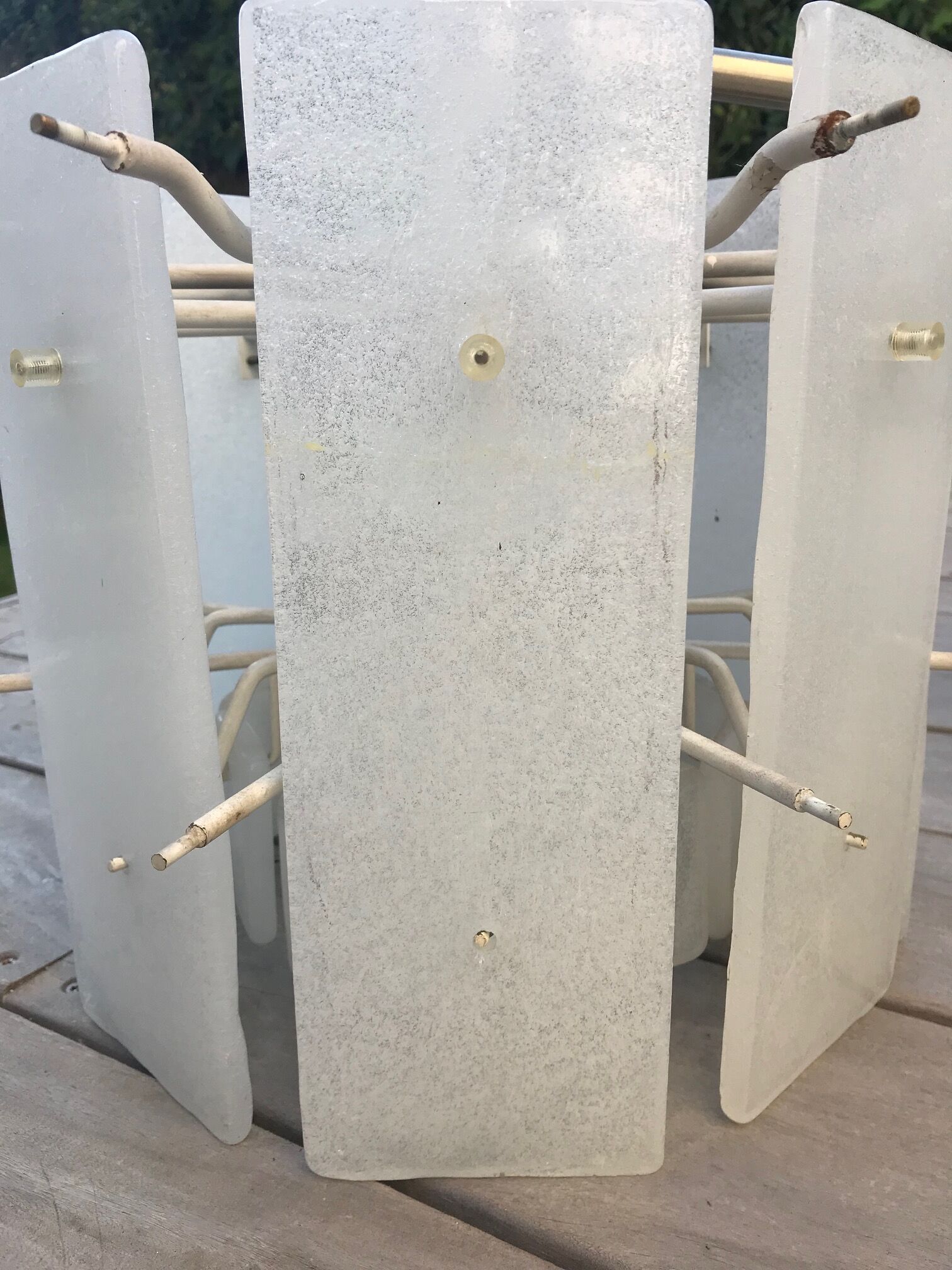 1960s glass slat chandelier