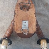 Brutalist turned wood wall light