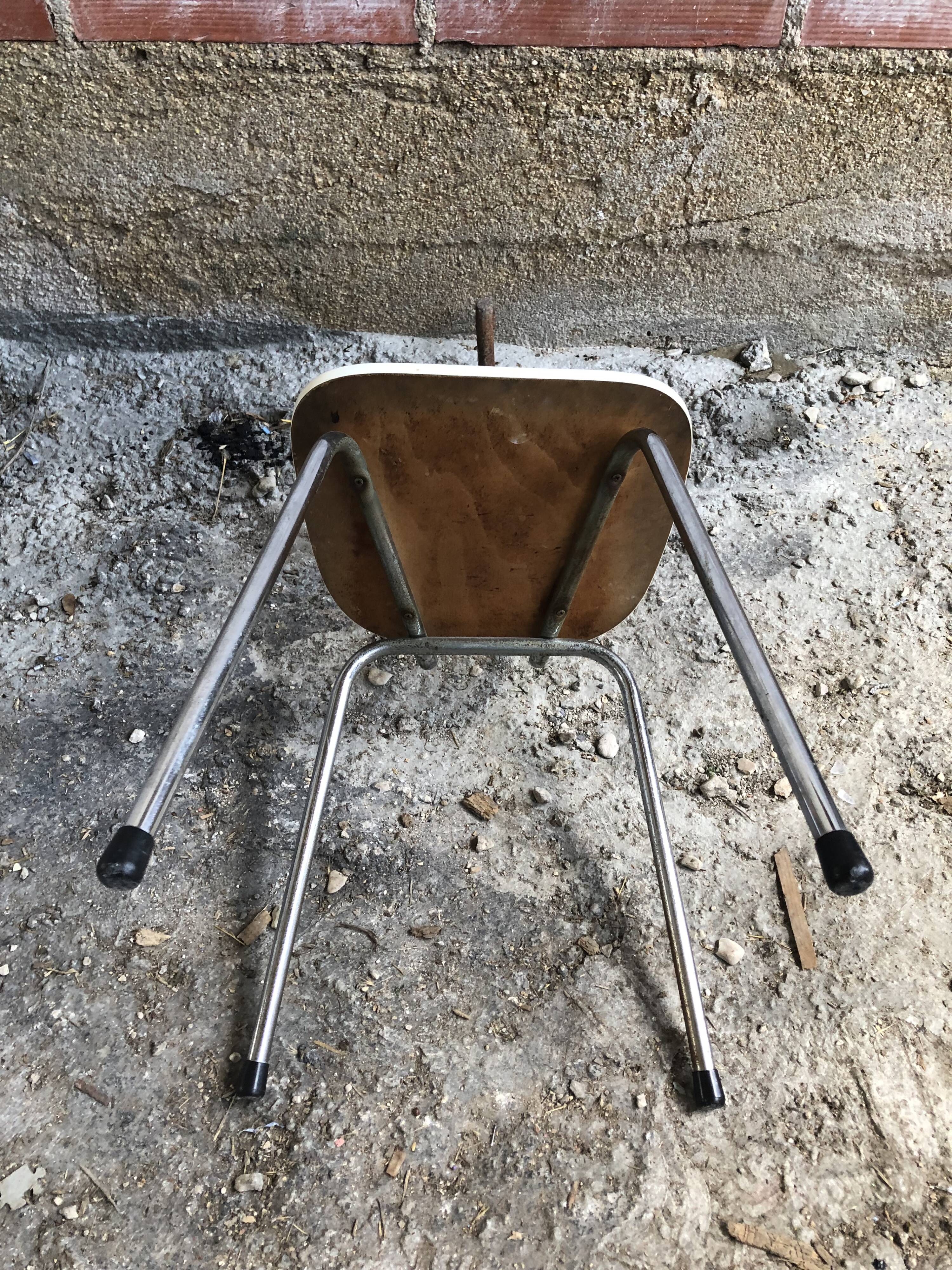 Old chair kitchen formica brown