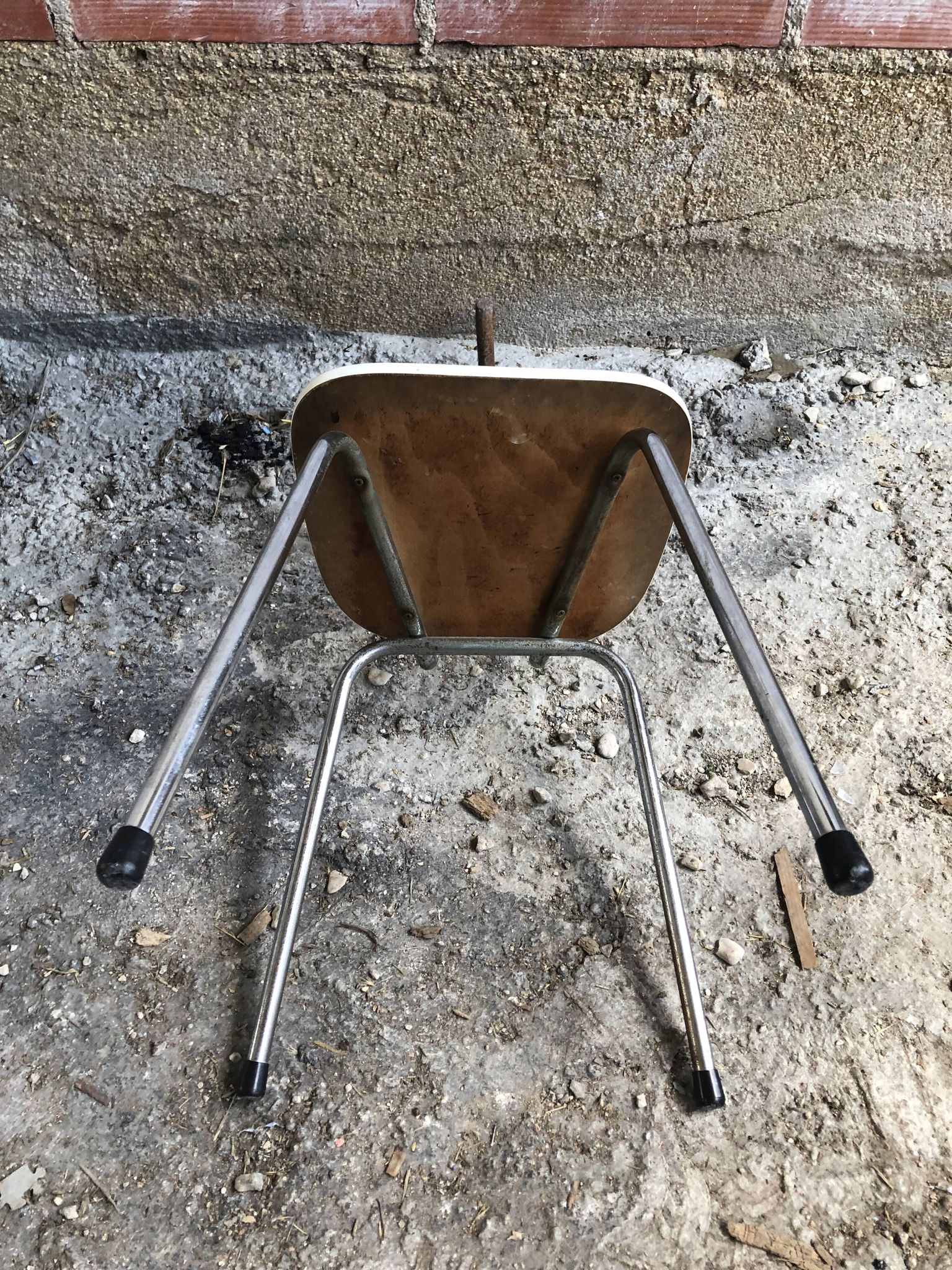 Old chair kitchen formica brown